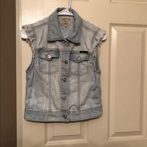 Just USA Jeans Women's Button Close Denim Vest